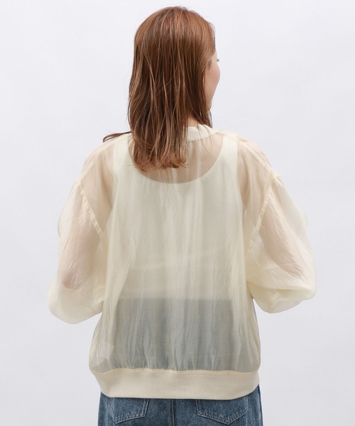 LAKOLE（ラコレ）の「シアーブルゾン / 126888（ブルゾン・レディース・ブラック/グレー/アイボリー・FREE）」の22枚目の写真