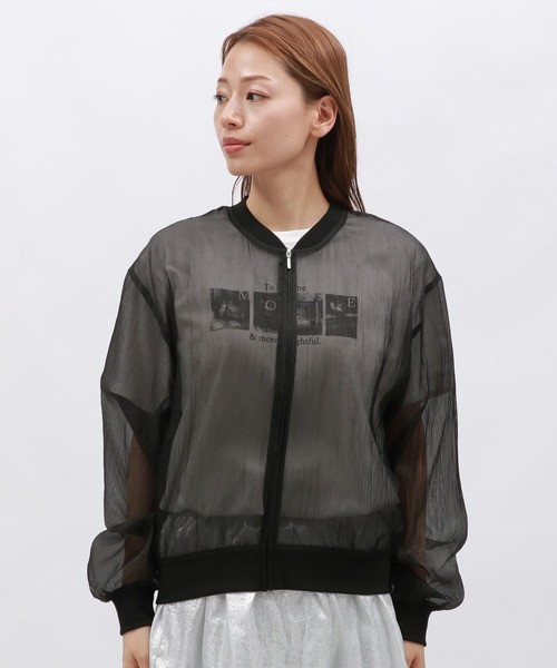 LAKOLE（ラコレ）の「シアーブルゾン / 126888（ブルゾン・レディース・ブラック/グレー/アイボリー・FREE）」の21枚目の写真