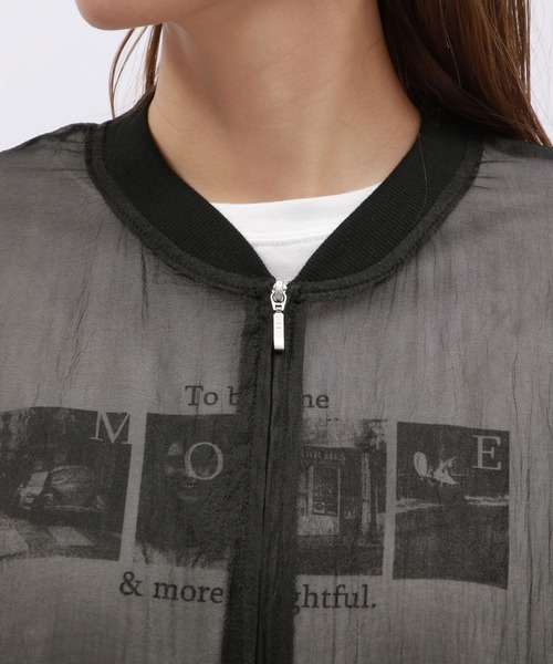 LAKOLE（ラコレ）の「シアーブルゾン / 126888（ブルゾン・レディース・ブラック/グレー/アイボリー・FREE）」の17枚目の写真