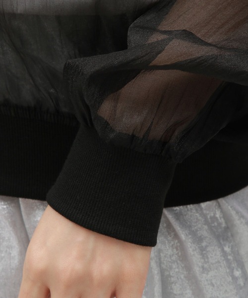 LAKOLE（ラコレ）の「シアーブルゾン / 126888（ブルゾン・レディース・ブラック/グレー/アイボリー・FREE）」の14枚目の写真