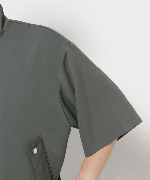 HARE（ハレ）の「スタンドカラーフラップポケットシャツブルゾン(HARE)（シャツ/ブラウス・メンズ・グレー/ブラック/グリーン/パープル・FREE）」の20枚目の写真