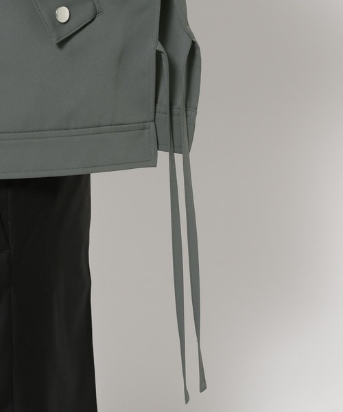 HARE（ハレ）の「スタンドカラーフラップポケットシャツブルゾン(HARE)（シャツ/ブラウス・メンズ・グレー/ブラック/グリーン/パープル・FREE）」の10枚目の写真