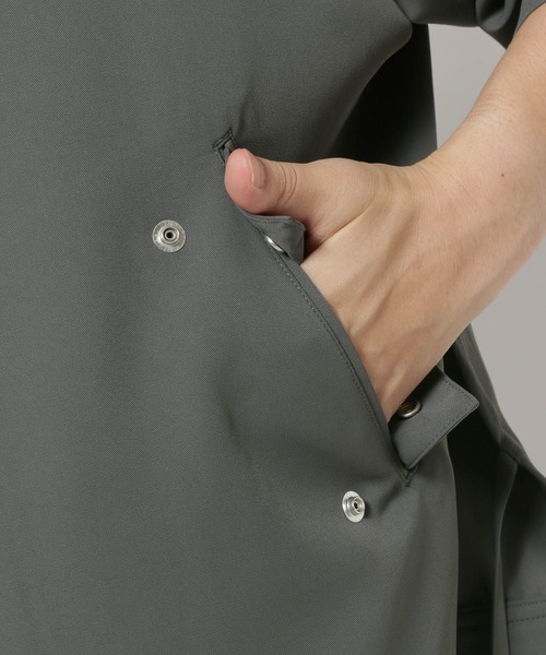 HARE（ハレ）の「スタンドカラーフラップポケットシャツブルゾン(HARE)（シャツ/ブラウス・メンズ・グレー/ブラック/グリーン/パープル・FREE）」の11枚目の写真