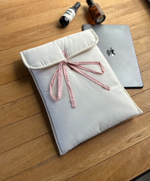 セール】ふかふか リボン タブレットケース PCケース（PC・タブレット