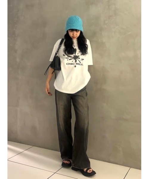 LAGUA GEM（ラグアジェム）の「COLOR ニットハット（ハット・レディース・ブラック/ライトブルー/オフホワイト・FREE）」の8枚目の写真