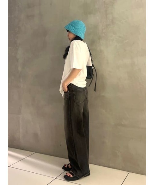 LAGUA GEM（ラグアジェム）の「COLOR ニットハット（ハット・レディース・ブラック/ライトブルー/オフホワイト・FREE）」の9枚目の写真