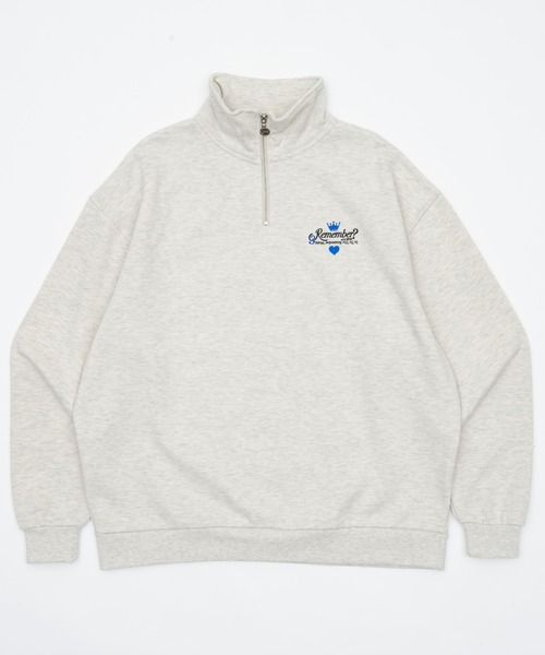 【セール】【王冠チャームハーフジップスウェット / KING charm Half Zip Sweat】（スウェット）｜Remember.（リメンバー）