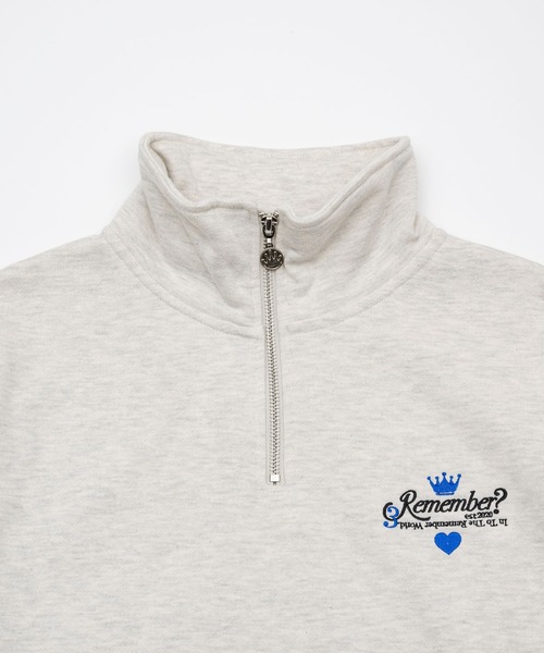 【セール】【王冠チャームハーフジップスウェット / KING charm Half Zip Sweat】（スウェット）｜Remember.（リメンバー）