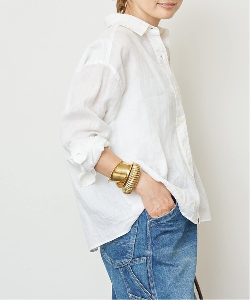 Deuxieme Classe(ドゥーズィエムクラス)の「追加 Linen シャツ(シャツ/ブラウス・レディース・カーキ/ブラック/ベージュ/ホワイト・FREE)」の11枚目の写真