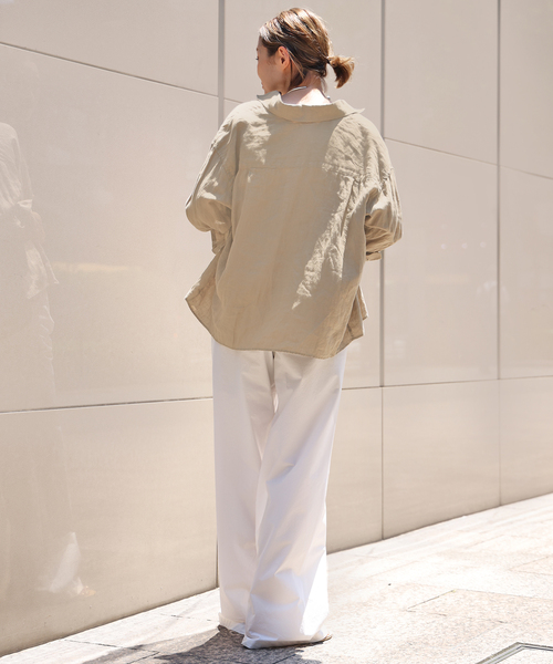 Deuxieme Classe Linen シャツ　べージユ Deuxieme Classe Linen シャツ べージユ Linen シャツ（シャツ