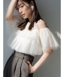 MERCURYDUO | チュールフリルトップス(シャツ/ブラウス)