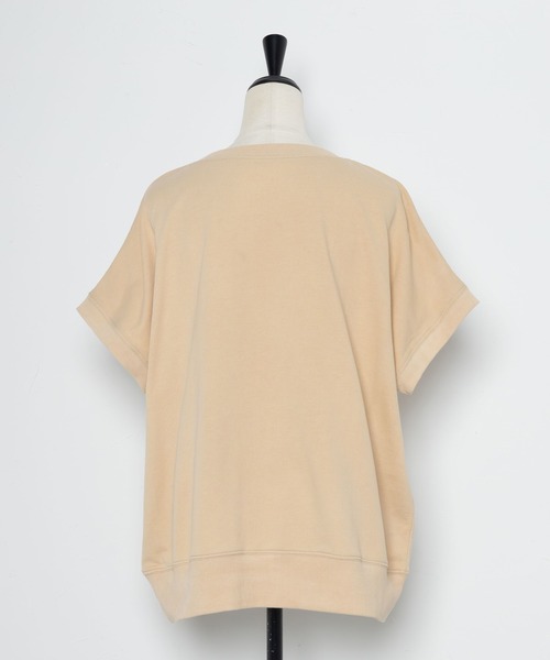 Bonjour Sagan（ボンジュールサガン）の「カレッジ刺繍ピグメントスウェットTシャツ（Tシャツ/カットソー・レディース・ネイビー/チャコールグレー/ベージュ/ブラック/ブラウン系その他・FREE）」の17枚目の写真