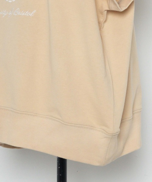 Bonjour Sagan（ボンジュールサガン）の「カレッジ刺繍ピグメントスウェットTシャツ（Tシャツ/カットソー・レディース・ネイビー/チャコールグレー/ベージュ/ブラック/ブラウン系その他・FREE）」の19枚目の写真