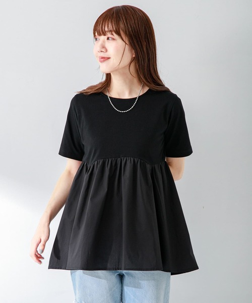 URBAN RESEARCH Sonny Label（アーバンリサーチサニーレーベル）の「ドッキングカットプルオーバー（Tシャツ/カットソー・レディース・オフホワイト/イエロー/ブラック・FREE）」の7枚目の写真