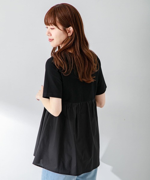 URBAN RESEARCH Sonny Label（アーバンリサーチサニーレーベル）の「ドッキングカットプルオーバー（Tシャツ/カットソー・レディース・オフホワイト/イエロー/ブラック・FREE）」の8枚目の写真