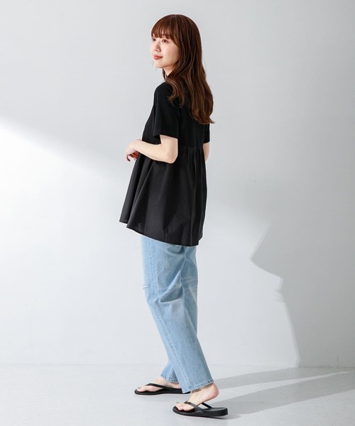 URBAN RESEARCH Sonny Label（アーバンリサーチサニーレーベル）の「ドッキングカットプルオーバー（Tシャツ/カットソー・レディース・オフホワイト/イエロー/ブラック・FREE）」の12枚目の写真
