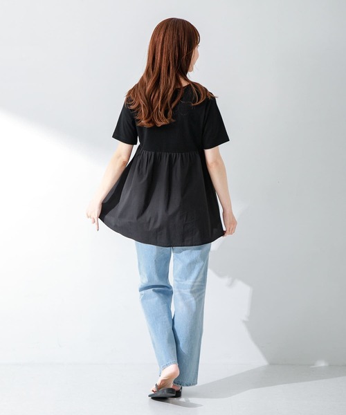 URBAN RESEARCH Sonny Label（アーバンリサーチサニーレーベル）の「ドッキングカットプルオーバー（Tシャツ/カットソー・レディース・オフホワイト/イエロー/ブラック・FREE）」の13枚目の写真