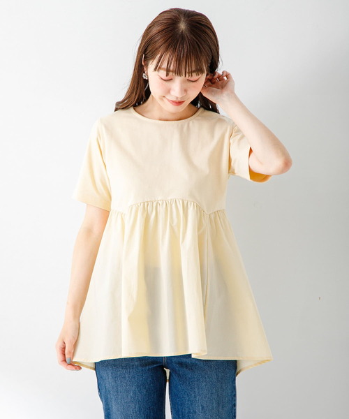 URBAN RESEARCH Sonny Label（アーバンリサーチサニーレーベル）の「ドッキングカットプルオーバー（Tシャツ/カットソー・レディース・オフホワイト/イエロー/ブラック・FREE）」の15枚目の写真