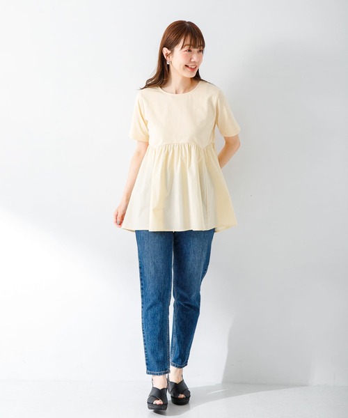 URBAN RESEARCH Sonny Label（アーバンリサーチサニーレーベル）の「ドッキングカットプルオーバー（Tシャツ/カットソー・レディース・オフホワイト/イエロー/ブラック・FREE）」の18枚目の写真