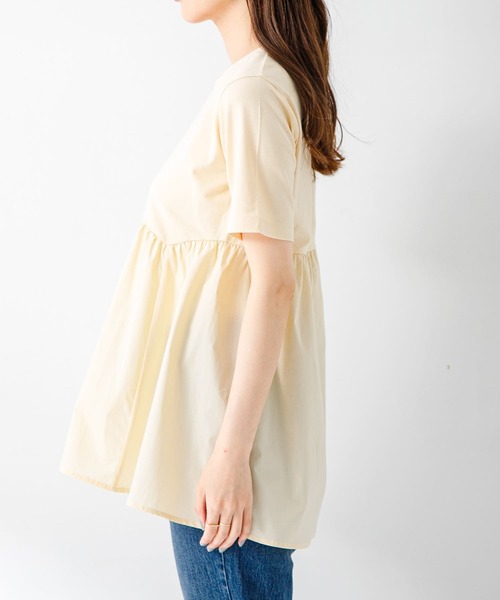 URBAN RESEARCH Sonny Label（アーバンリサーチサニーレーベル）の「ドッキングカットプルオーバー（Tシャツ/カットソー・レディース・オフホワイト/イエロー/ブラック・FREE）」の22枚目の写真