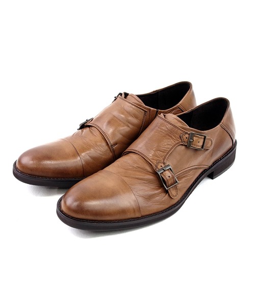 VARISISTA(ヴァリジスタ)の「VARISISTA/ヴァリジスタ モンクストレートチップシューズ【Z1832】(ドレスシューズ・メンズ・ブラック/ダークブラウン・43/42/41/40/39)」の2枚目の写真