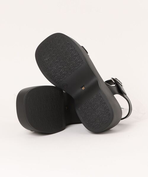 Heather（ヘザー）の「Wストラップソールサンダル　130557（サンダル・レディース・シルバー/ブラック・L/M）」の4枚目の写真