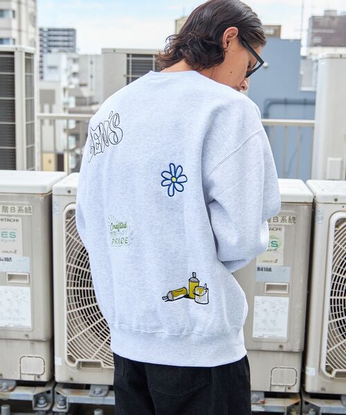 BEN DAVIS(ベンデイビス)の「【BEN DAVIS(ベンデイビス)】EMBROIDERY WORK CREW NV / スウェット クルーネック 刺繍 オーバーサイズ 裏起毛 ワイドシルエット(スウェット・メンズ・ブラック/ネイビー/アッシュグレー・X-LARGE/LARGE/MEDIUM)」の10枚目の写真