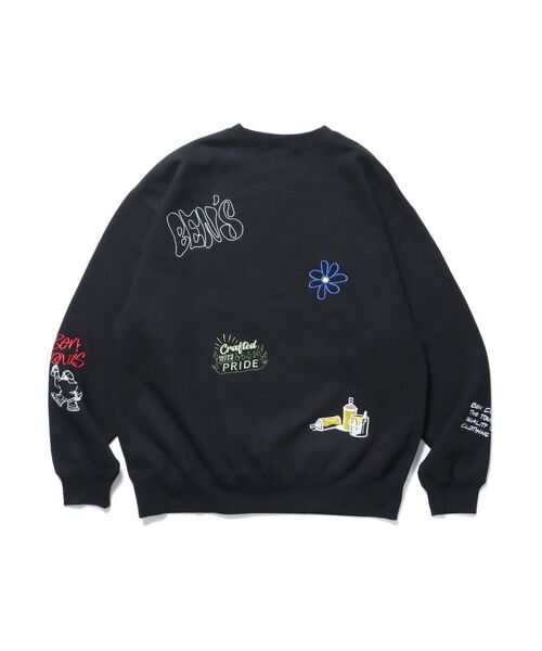 BEN DAVIS(ベンデイビス)の「【BEN DAVIS(ベンデイビス)】EMBROIDERY WORK CREW NV / スウェット クルーネック 刺繍 オーバーサイズ 裏起毛 ワイドシルエット(スウェット・メンズ・ブラック/ネイビー/アッシュグレー・X-LARGE/LARGE/MEDIUM)」の22枚目の写真
