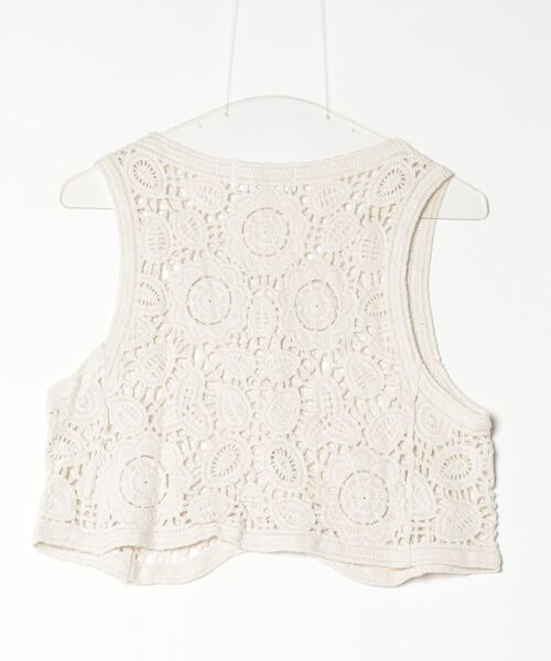 SALTMINT（ソルトミント）の「コットンクロシェ編みベスト（その他トップス・レディース・ベージュ・FREE）」の5枚目の写真