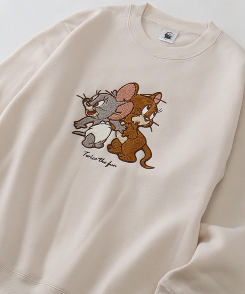 Tom&Jerry(トムアンドジェリー)の「【Tom & Jerry/トム & ジェリー】アートワークデザイン 裏起毛 サガラ刺繍 クルーネック スウェット トレーナー(スウェット・レディース・スミクロ/グリーン/ベージュ系その他/ブラウン系その他・M/L)」の13枚目の写真