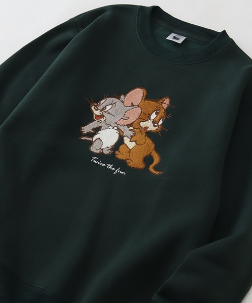 Tom&Jerry(トムアンドジェリー)の「【Tom & Jerry/トム & ジェリー】アートワークデザイン 裏起毛 サガラ刺繍 クルーネック スウェット トレーナー(スウェット・レディース・スミクロ/グリーン/ベージュ系その他/ブラウン系その他・M/L)」の14枚目の写真