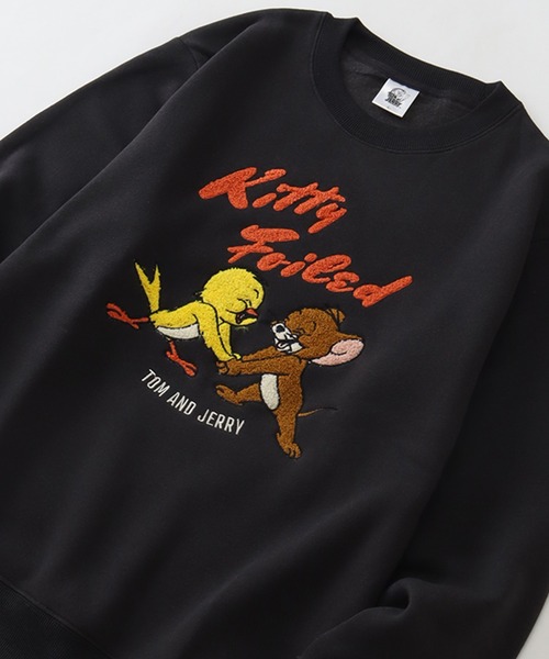 Tom&Jerry(トムアンドジェリー)の「【Tom & Jerry/トム & ジェリー】アートワークデザイン 裏起毛 サガラ刺繍 クルーネック スウェット トレーナー(スウェット・レディース・スミクロ/グリーン/ベージュ系その他/ブラウン系その他・M/L)」の11枚目の写真