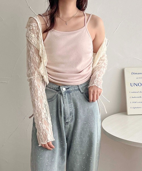 セール】【apres jour clair】ドロストカップ付きキャミソール