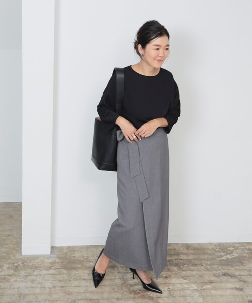 美品 Demi-Luxe BEAMS ラップ ロングスカート 36サイズ Demi-Luxe BEAMS（デミルクス ビームス）LEE × Demi-Luxe BEAMS