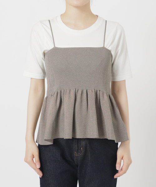 slobe iena★TGOR★フリルキャミソール★試着のみ SLOBE IENA ニット セーター tyn.TGOR/トゴール レース