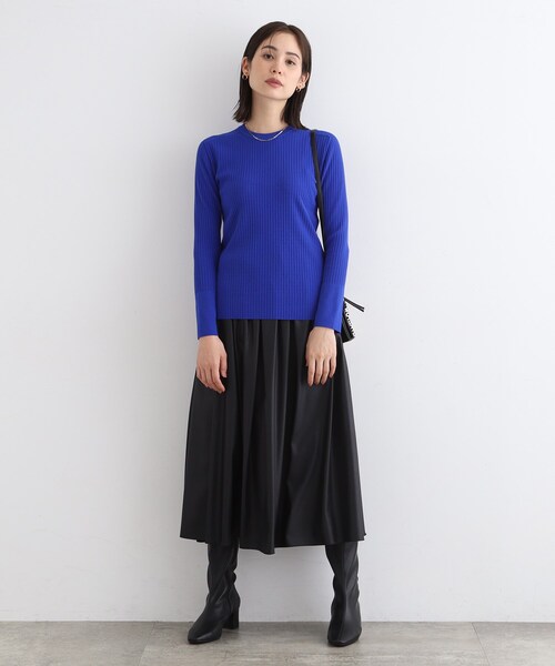 【セール】【スタイルUP】ハイゲージクルーネックプルオーバーニット（ニット/セーター）｜INDIVI（インディヴィ） pattayablatt.com