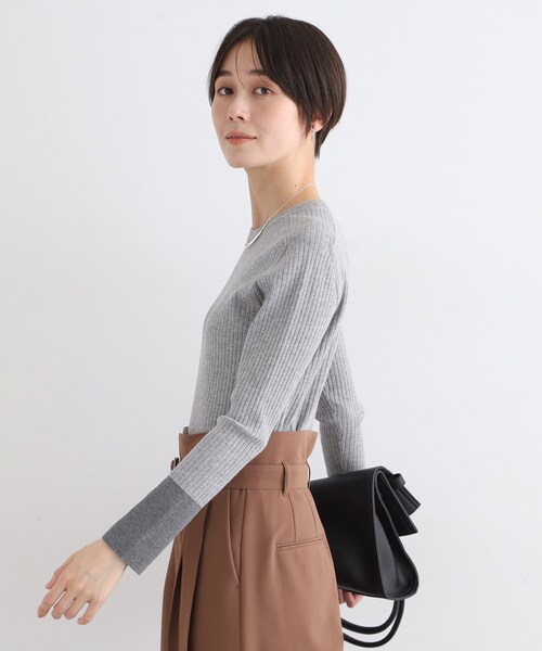【セール】【スタイルUP】ハイゲージクルーネックプルオーバーニット（ニット/セーター）｜INDIVI（インディヴィ） pattayablatt.com