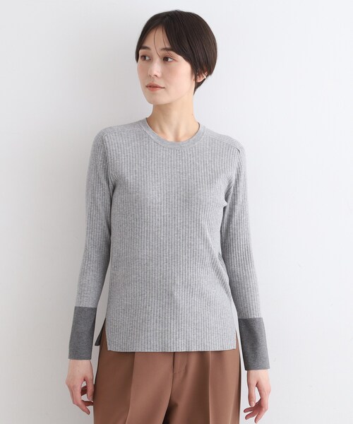 【セール】【スタイルUP】ハイゲージクルーネックプルオーバーニット（ニット/セーター）｜INDIVI（インディヴィ） pattayablatt.com