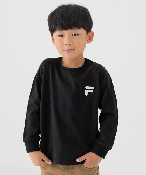 FILA（フィラ）の「FILA / フィラ ロゴ長袖Tシャツ（Tシャツ/カットソー・キッズ・F/B/I/G/E/D/C/H/A・130cm/120cm/110cm/100cm/90cm/80ｃｍ）」の2枚目の写真