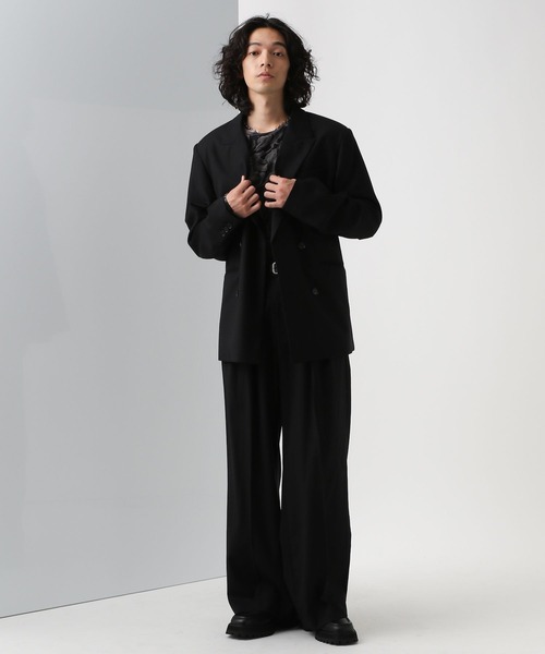 HARE（ハレ）の「【SET UP対応】プレミアムウールダブルジャケット(HARE)（テーラードジャケット・メンズ・ブラック/ブラウン・SMALL/MEDIUM）」の15枚目の写真