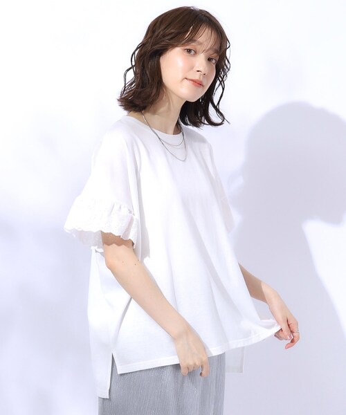 正規品 Lサイズ おすましレース襟トップス【Black&amp;White】 黒×白 DimMoire ディムモアール おすまし レース 襟 トップス ブラック