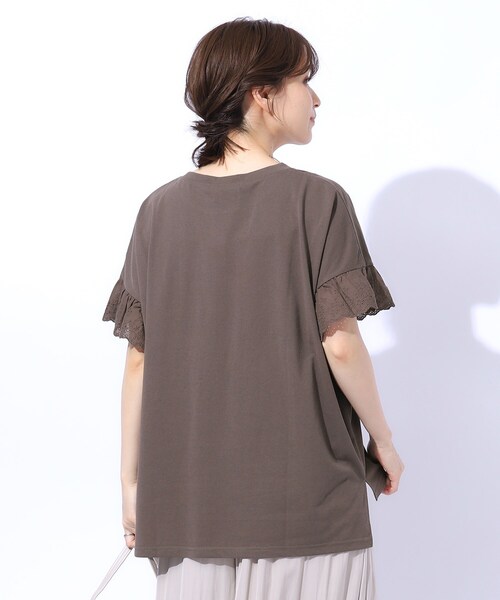 SHOO・LA・RUE(シューラルー)の「◆大人の可愛さを引き出す お袖レーストップス(Tシャツ/カットソー・レディース・ブラウン系その他/ブラック/ホワイト系/イエロー・04/03/02)」の21枚目の写真