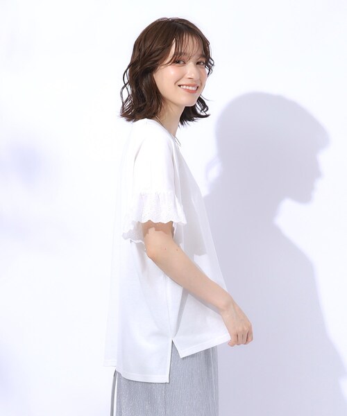 SHOO・LA・RUE(シューラルー)の「◆大人の可愛さを引き出す お袖レーストップス(Tシャツ/カットソー・レディース・ブラウン系その他/ブラック/ホワイト系/イエロー・04/03/02)」の17枚目の写真