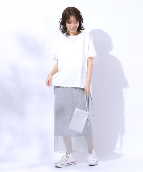 SHOO・LA・RUE(シューラルー)の「◆大人の可愛さを引き出す お袖レーストップス(Tシャツ/カットソー・レディース・ブラウン系その他/ブラック/ホワイト系/イエロー・04/03/02)」の16枚目の写真