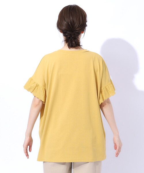 セール】大人の可愛さを引き出す お袖レーストップス（Tシャツ