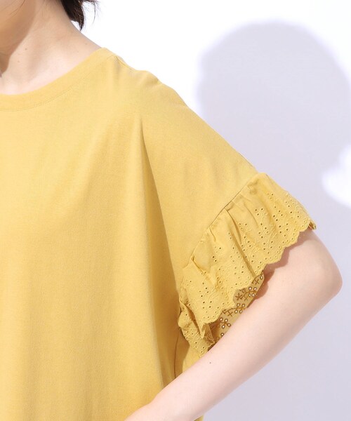 セール】大人の可愛さを引き出す お袖レーストップス（Tシャツ