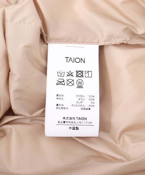 TAION（タイオン）の「【TAION別注】合皮ハンドルダウン巾着バッグ（ショルダーバッグ・レディース・ブラック/ベージュ/ブラウン系その他3/ネイビー系3・FREE）」の13枚目の写真