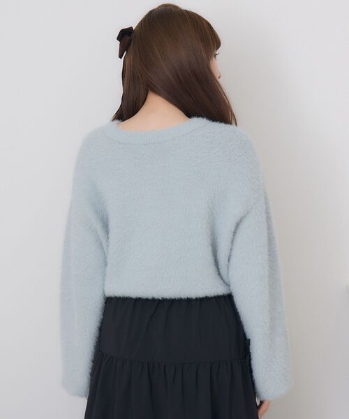 ems excite（エムズエキサイト）の「ラメシャギーショートカーデ（カーディガン/ボレロ・レディース・ダークグレー/ブルー/ピンク/オフホワイト・FREE）」の21枚目の写真