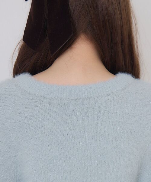 ems excite（エムズエキサイト）の「ラメシャギーショートカーデ（カーディガン/ボレロ・レディース・ダークグレー/ブルー/ピンク/オフホワイト・FREE）」の19枚目の写真