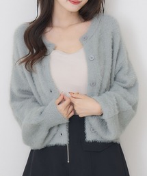 ラメシャギーショートカーデ